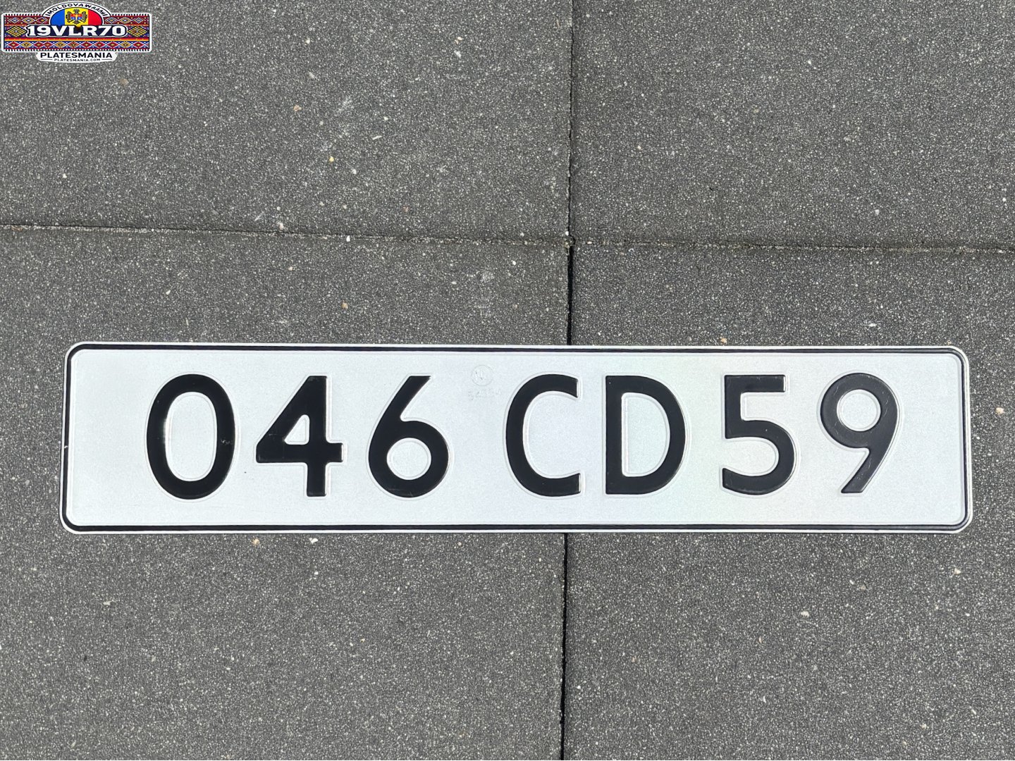 049 CD59, License plate without vehicle 
