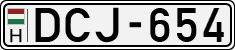 license plates of Hungary, Cars (1990)