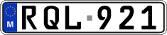 License plate of Malta, Regular plates (ABC 123)