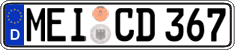 German license plate, Regular plates