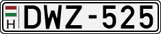 license plates of Hungary, Cars (1990)