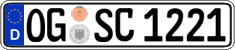 German license plate, Regular plates