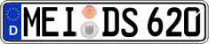 German license plate, Regular plates
