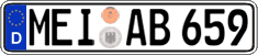 German license plate, Regular plates