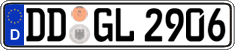 German license plate, Regular plates
