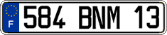 French license plate, FNI