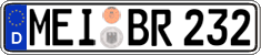 German license plate, Regular plates