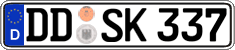 German license plate, Regular plates