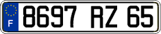 French license plate, FNI