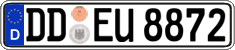 German license plate, Regular plates