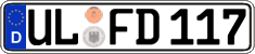 German license plate, Regular plates