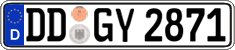 German license plate, Regular plates