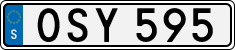 License plate of Sweden, Regular plates