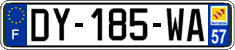 French license plate, SIV (ordinary)