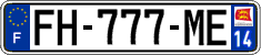 French license plate, SIV (ordinary)