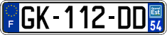 French license plate, SIV (ordinary)