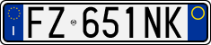 License plate of Italy, Cars (1994 year series)