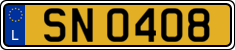 License plate of Luxembourg, 2003 year system