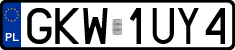 License plates of Poland, Regular car plates