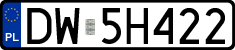 License plates of Poland, Regular car plates