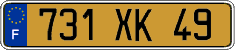 French license plate, FNI