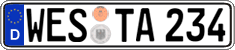 German license plate, Regular plates