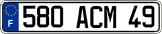 French license plate, FNI