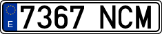 License plates of Spain, Ordinary (2000)