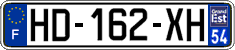 French license plate, SIV (ordinary)