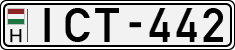 license plates of Hungary, Cars (1990)