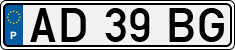 License plate of Portugal, Regular plates