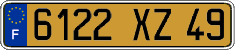 French license plate, FNI