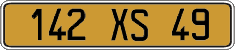 French license plate, FNI