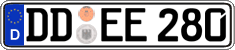 German license plate, Regular plates