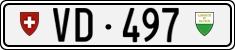 License plate of Switzerland, Cars