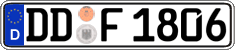 German license plate, Regular plates