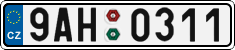 License plate of the Czech Republic, Cars (2001)