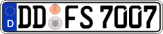 German license plate, Regular plates