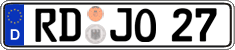 German license plate, Regular plates