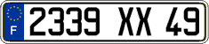 French license plate, FNI
