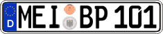 German license plate, Regular plates