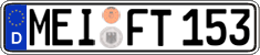 German license plate, Regular plates