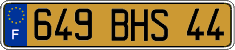 French license plate, FNI