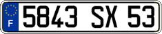 French license plate, FNI