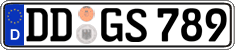 German license plate, Regular plates
