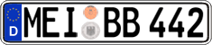 German license plate, Regular plates