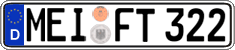 German license plate, Regular plates