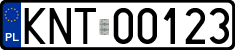 License plates of Poland, Regular car plates