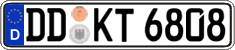 German license plate, Regular plates