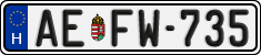 license plates of Hungary, Regular plates (2022)